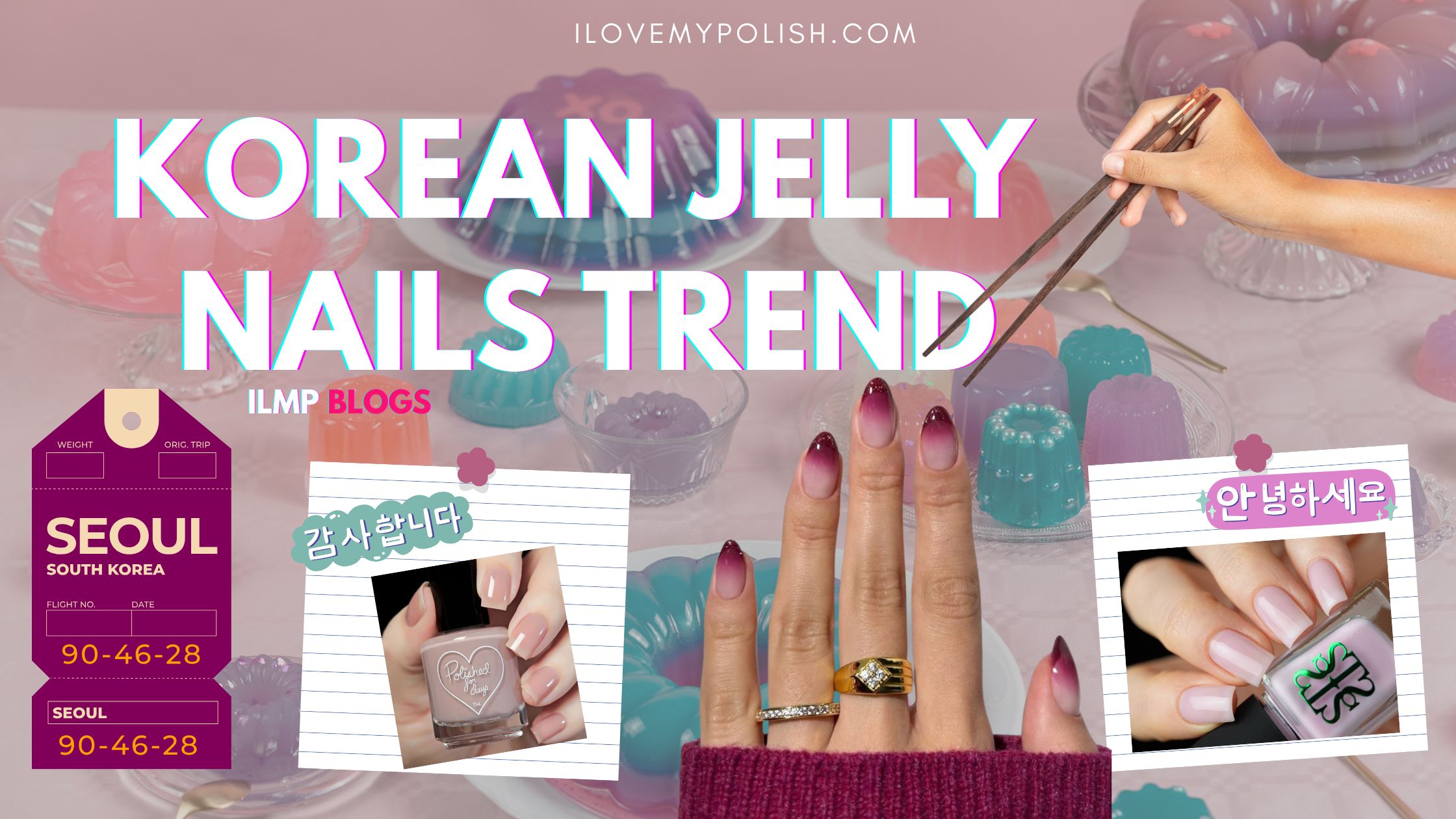 Korean Nail Art Meets Glassy Elegance