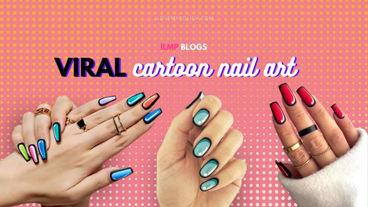 viral cartoon nail art