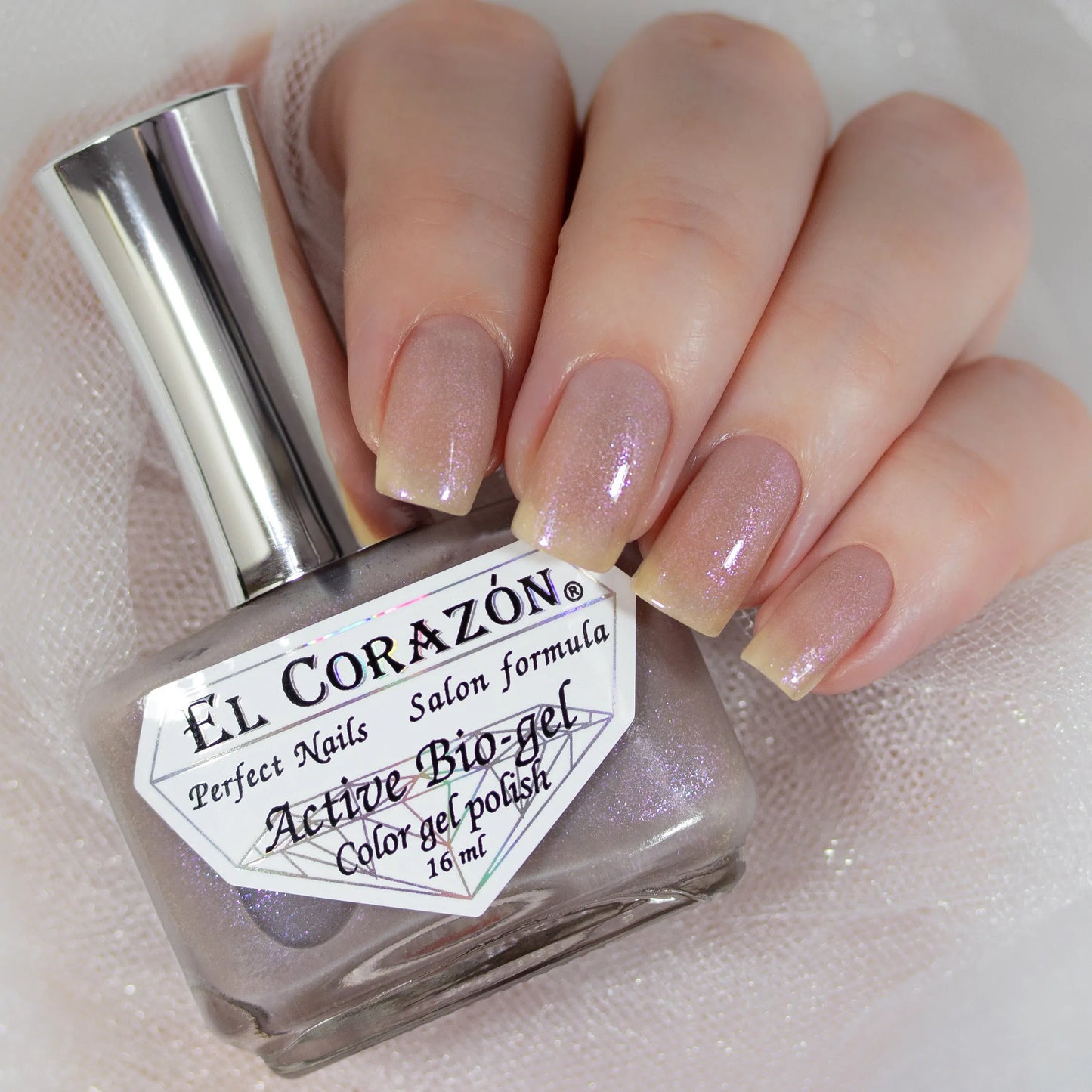 El Corazon 423/2039 Active Bio-gel Shimmer I Love My Polish