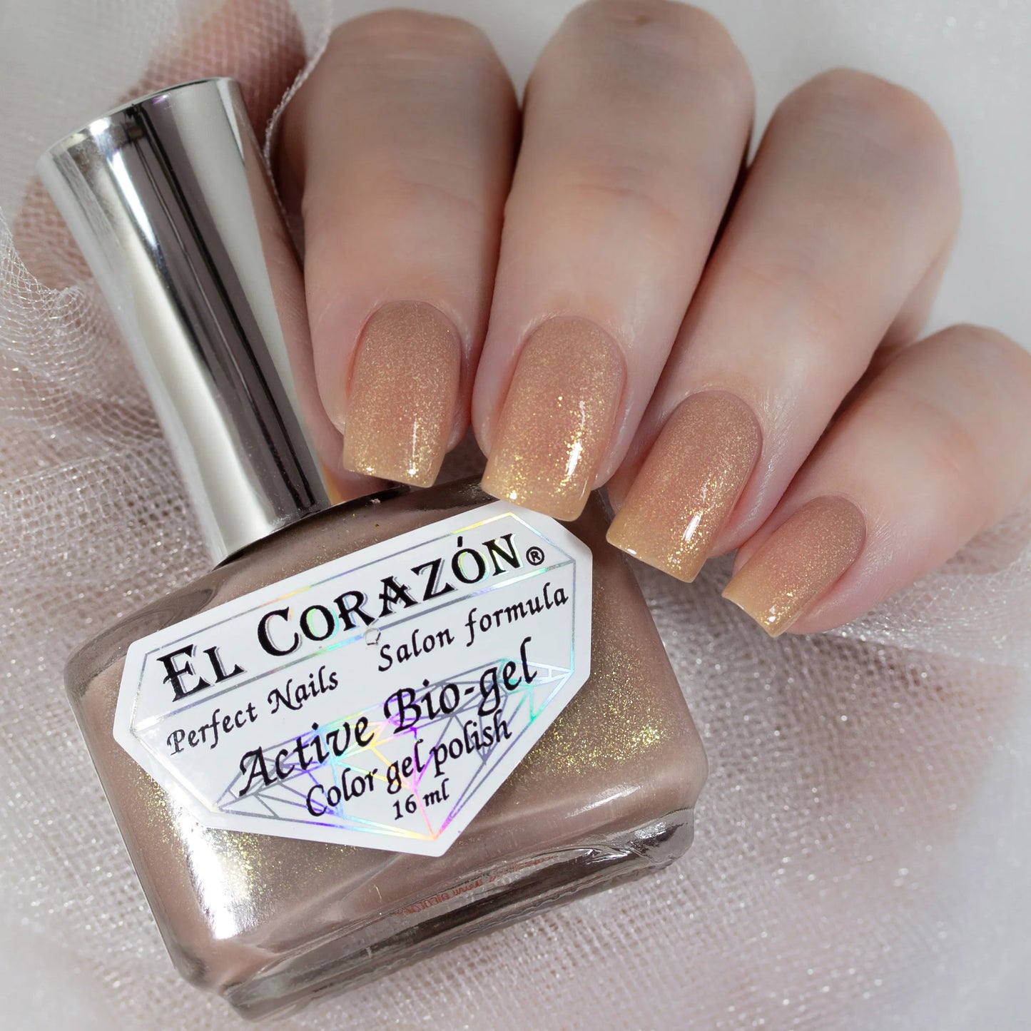 El Corazon 423/2041 Active Bio-gel Shimmer I Love My Polish