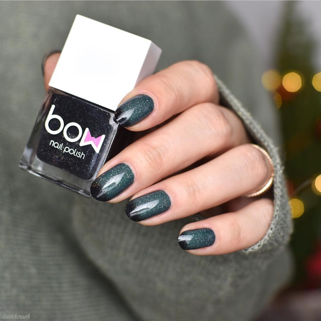 Bow Nail Polish -Thermo Top Coat Black I Love My Polish