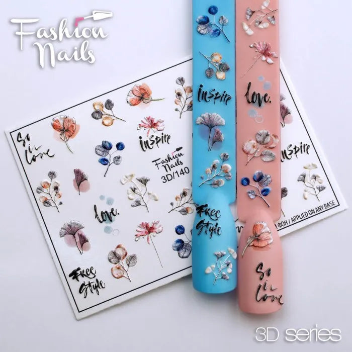 El Corazon 140 Fashion Nails Slider Design 3D I Love My Polish