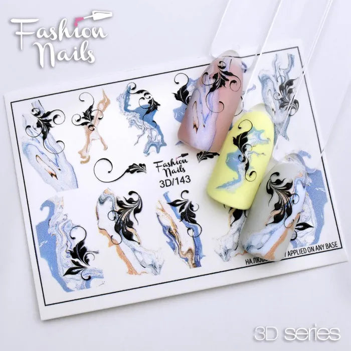 El Corazon 143 Fashion Nails Slider Design 3D I Love My Polish