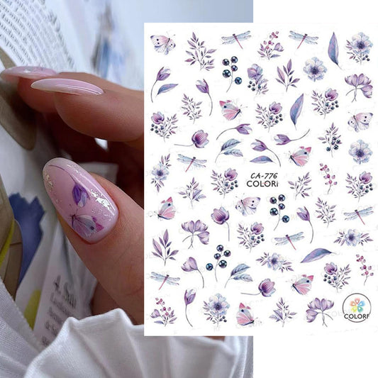 Daisy Floral Nail stickers