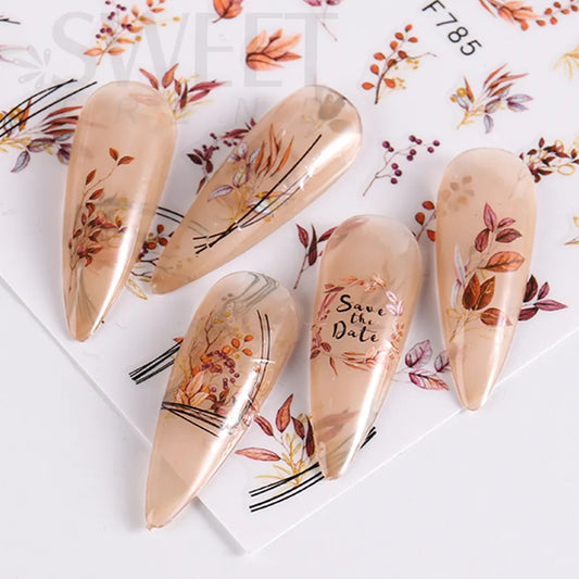 Autumn Leaves Nail Sticker Sheet I Love My Polish