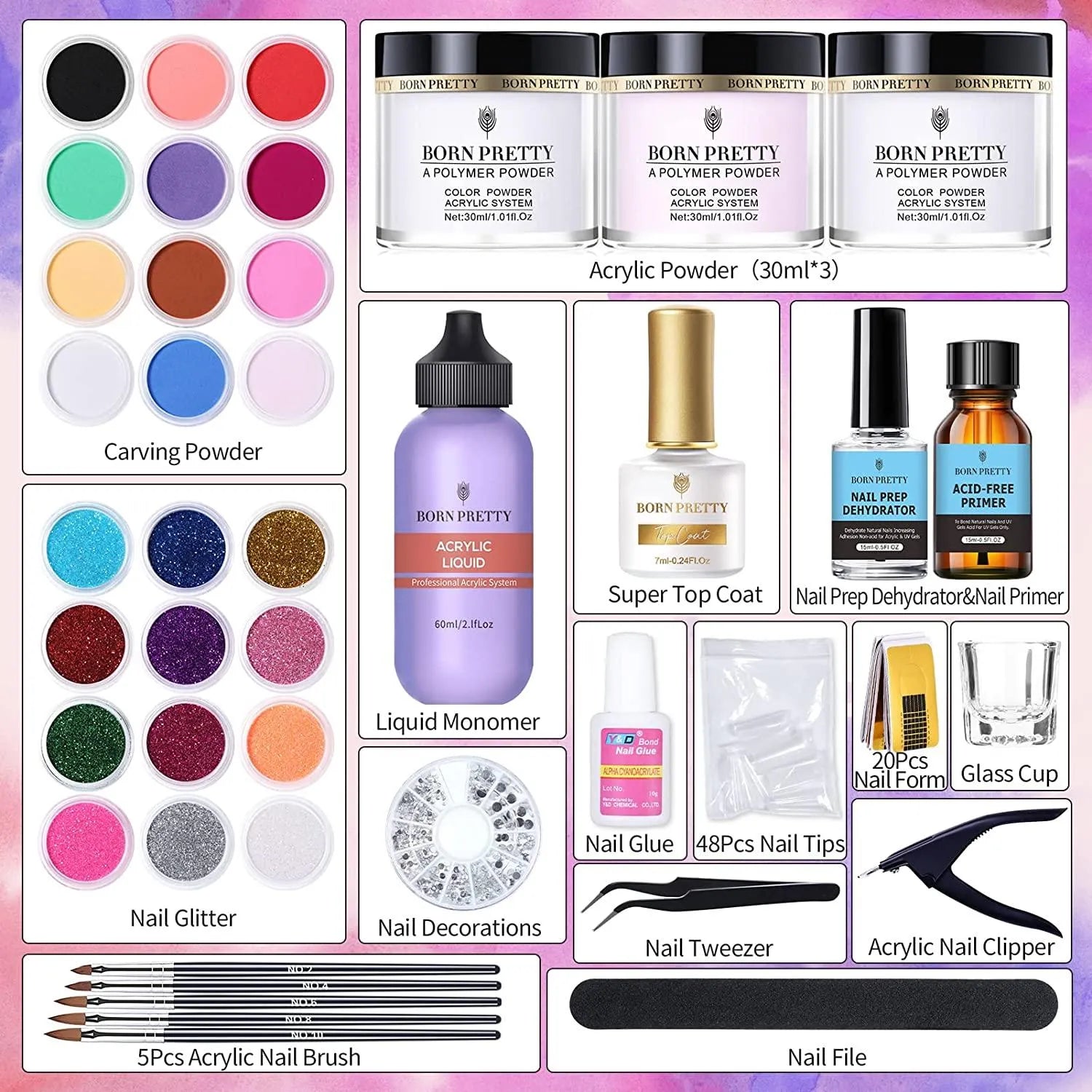 Born Pretty Acrylic Kit Premium Set I Love My Polish