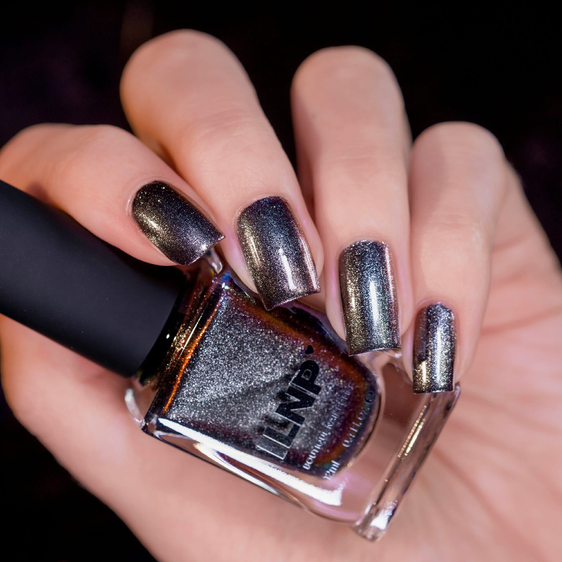 ILNP- Dark Matter Black to Red Magnetic Nail Polish I Love My Polish