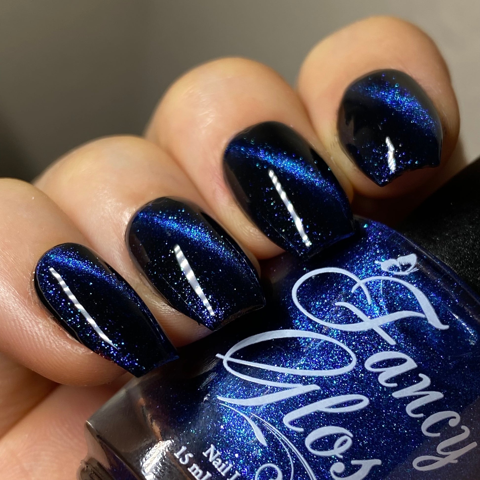 Fancy Gloss- Dark Blue Magnetic Top Coat Blue Nail Polish I Love My Polish