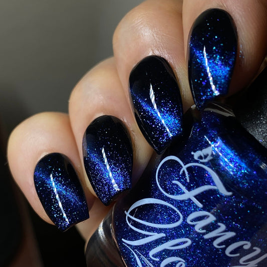 Fancy Gloss- Dark Blue Magnetic Top Coat Blue Nail Polish I Love My Polish