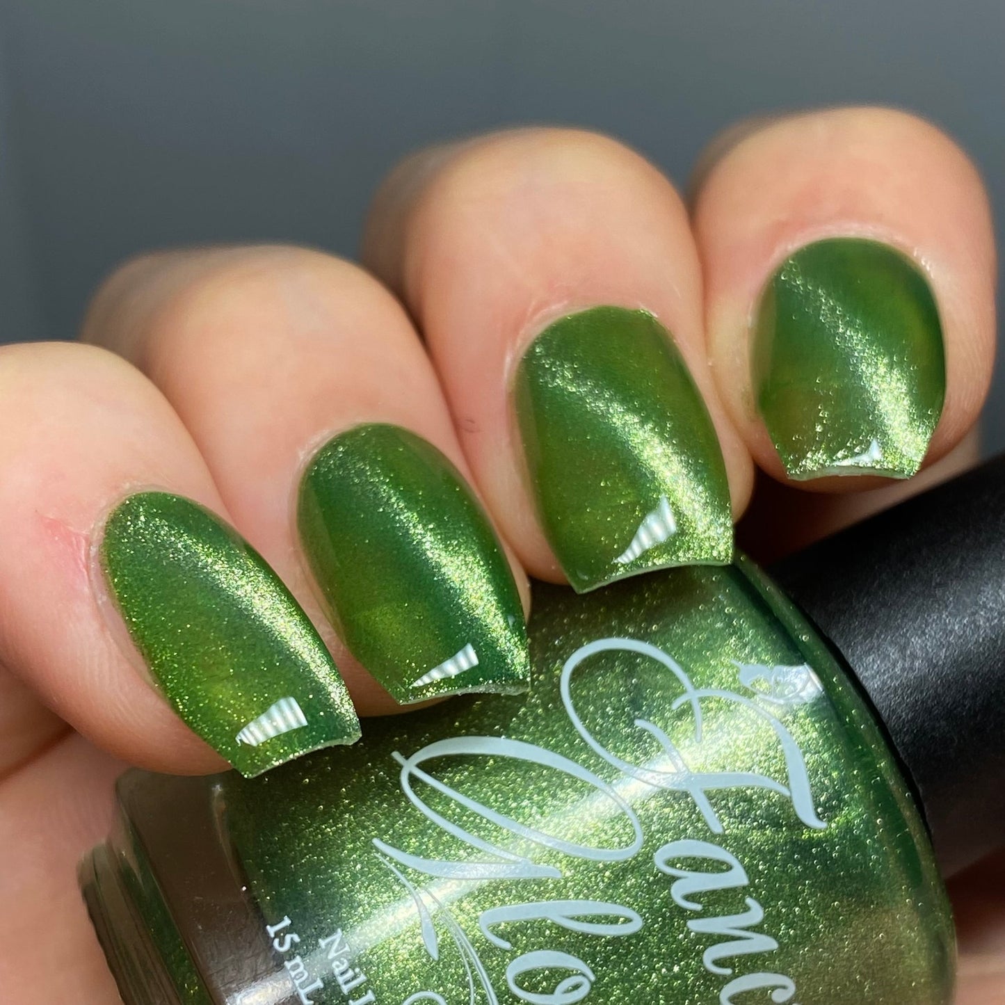 Fancy Gloss- Green Velour Green Silver Magnetic Nail Polish I Love My Polish