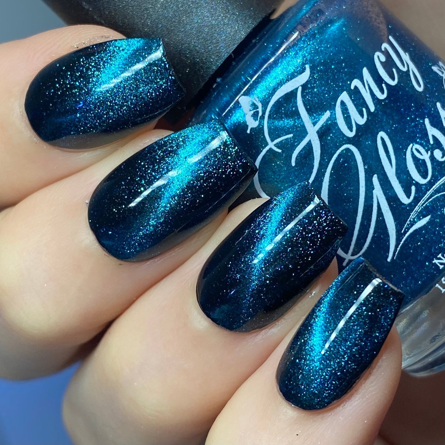 Fancy Gloss- Light Blue Magnetic Top Coat Nail Polish I Love My Polish