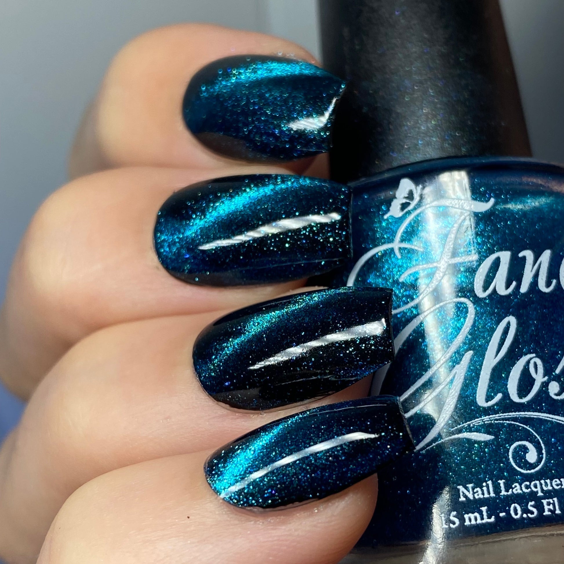 Fancy Gloss- Light Blue Magnetic Top Coat Nail Polish I Love My Polish