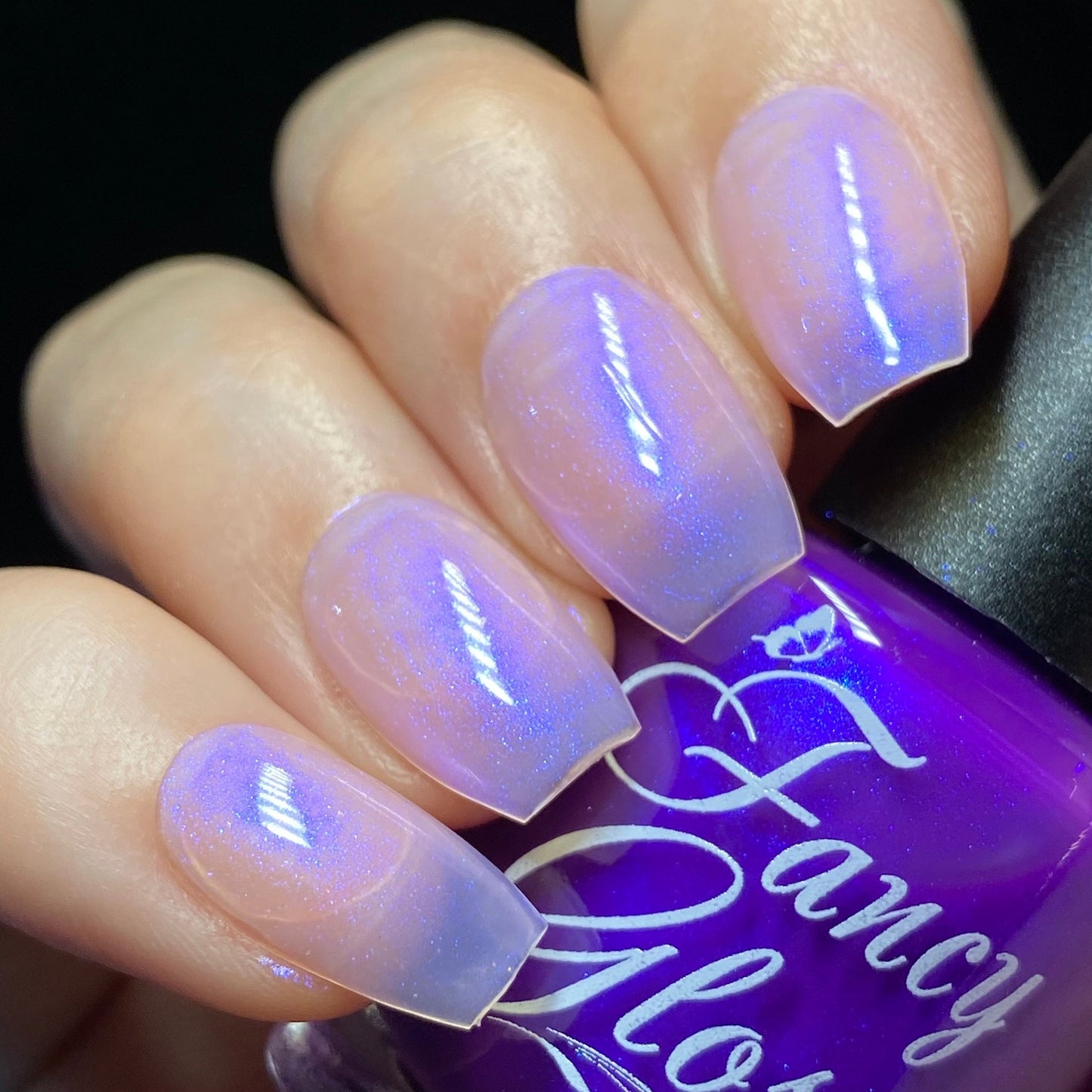 Fancy Gloss- Once in a Purple Moon Blue Purple Nail Polish I Love My Polish