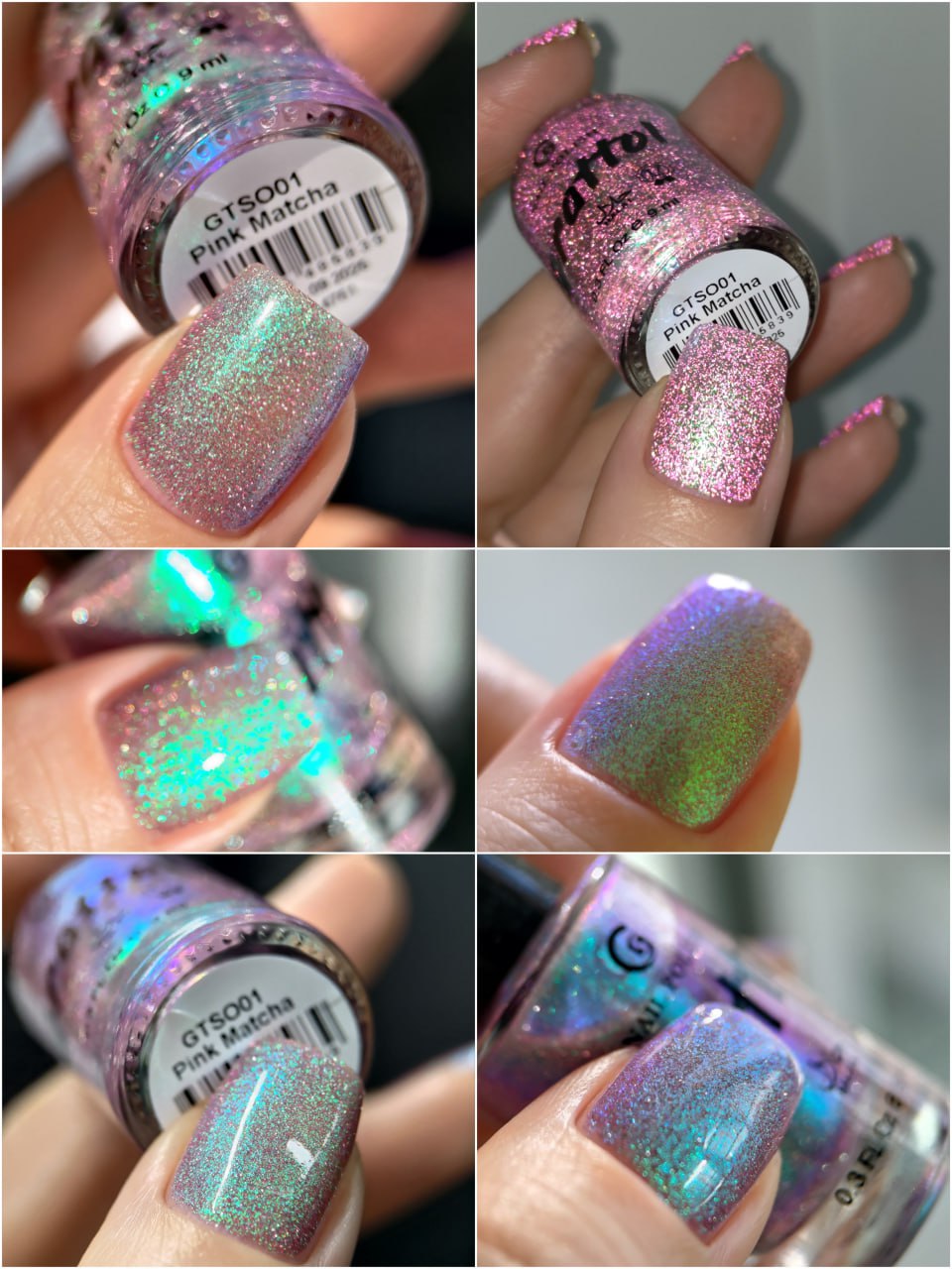 Grattol- Pink Matcha (Reflective Glitter) I Love My Polish