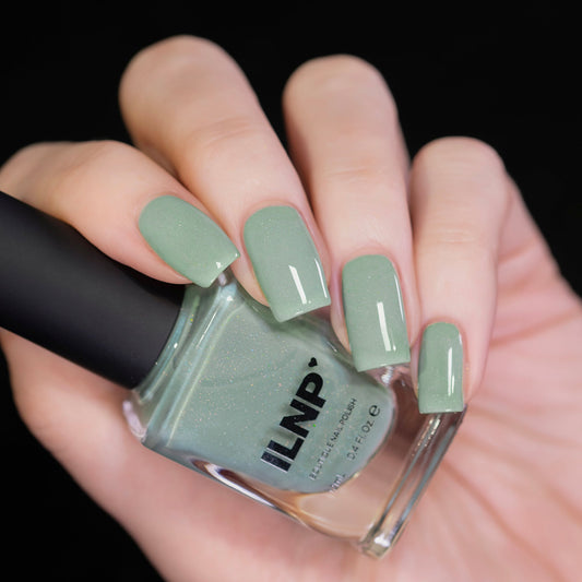 ILNP- Dollhouse Retro Mint Green Holographic Crelly Nail Polish I Love My Polish