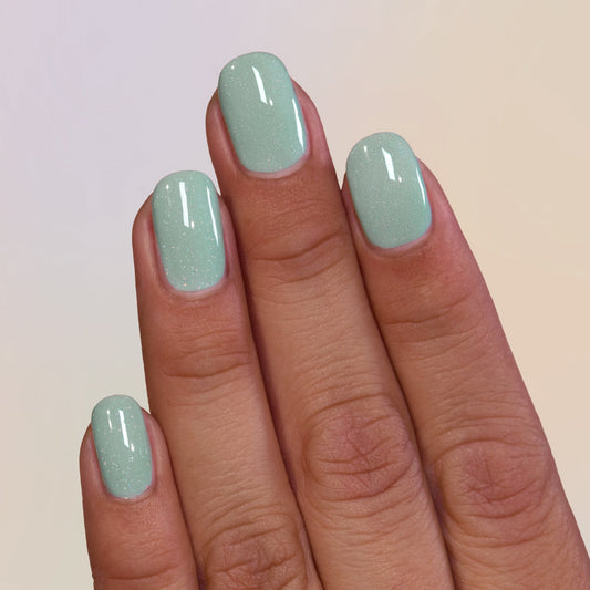 ILNP- Dollhouse Retro Mint Green Holographic Crelly Nail Polish I Love My Polish