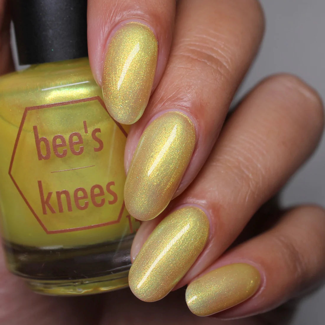 Bees Knees Lacquer- Lightweaver Yellow Green Shimmer Nail Polish I Love My Polish