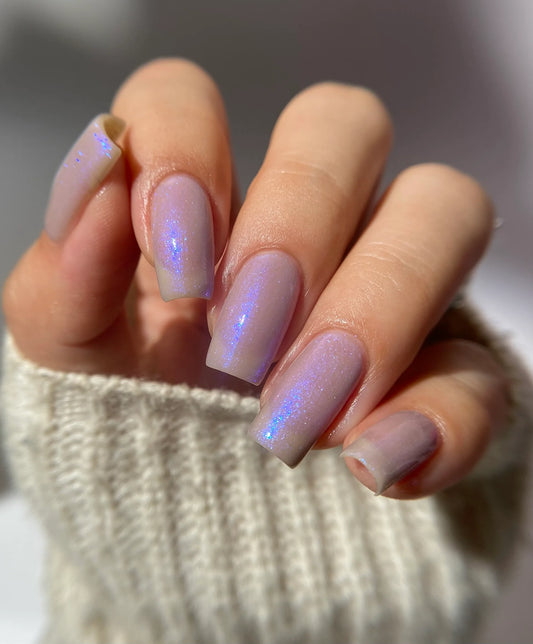 Lurid Lacquer-The Sorrow of Your Empty Seat Pink Purple Iridescent Nail Polish