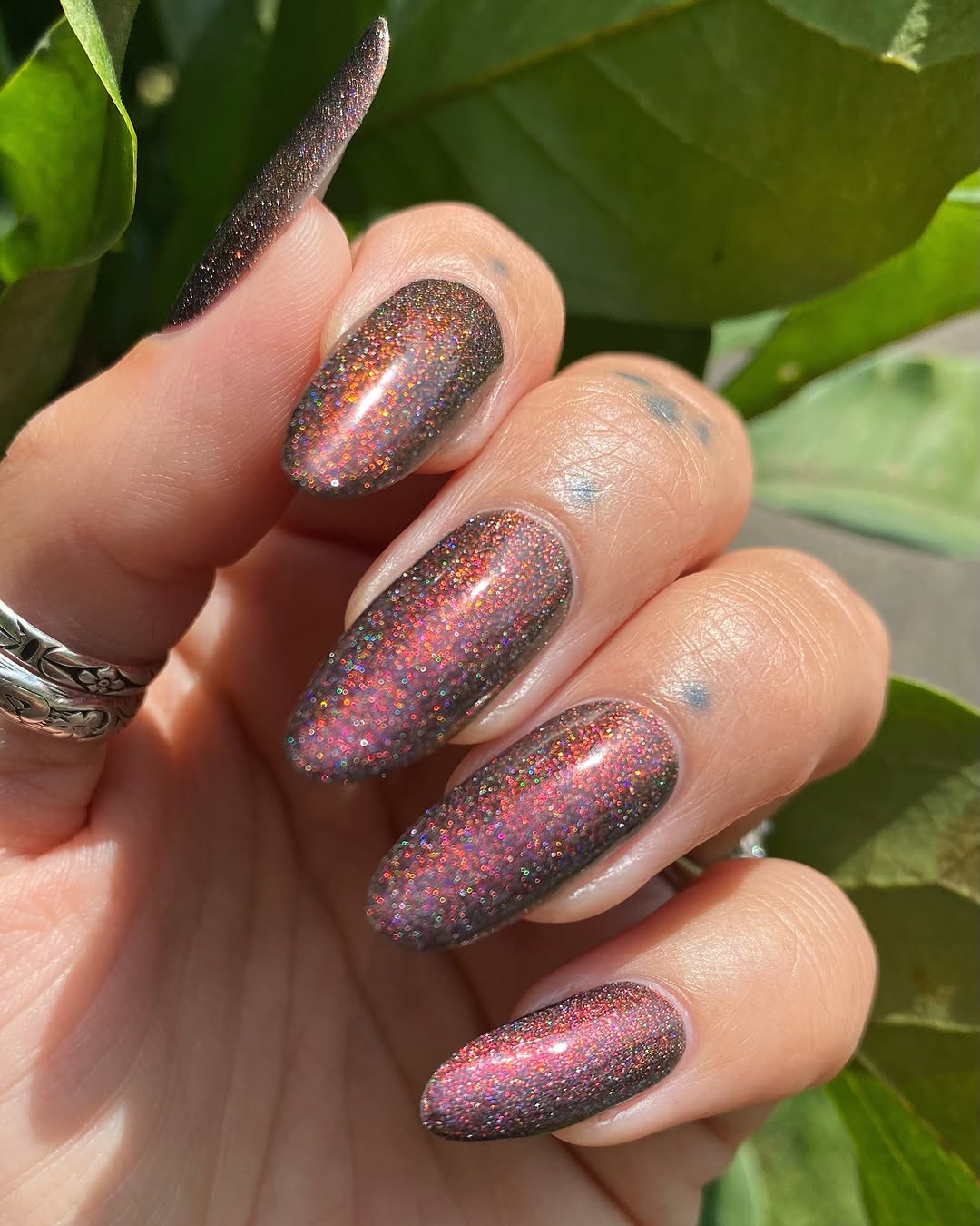 Lurid Lacquer- Looming Shadows Brown Holographic Shimmer Jelly Base Nail Polish