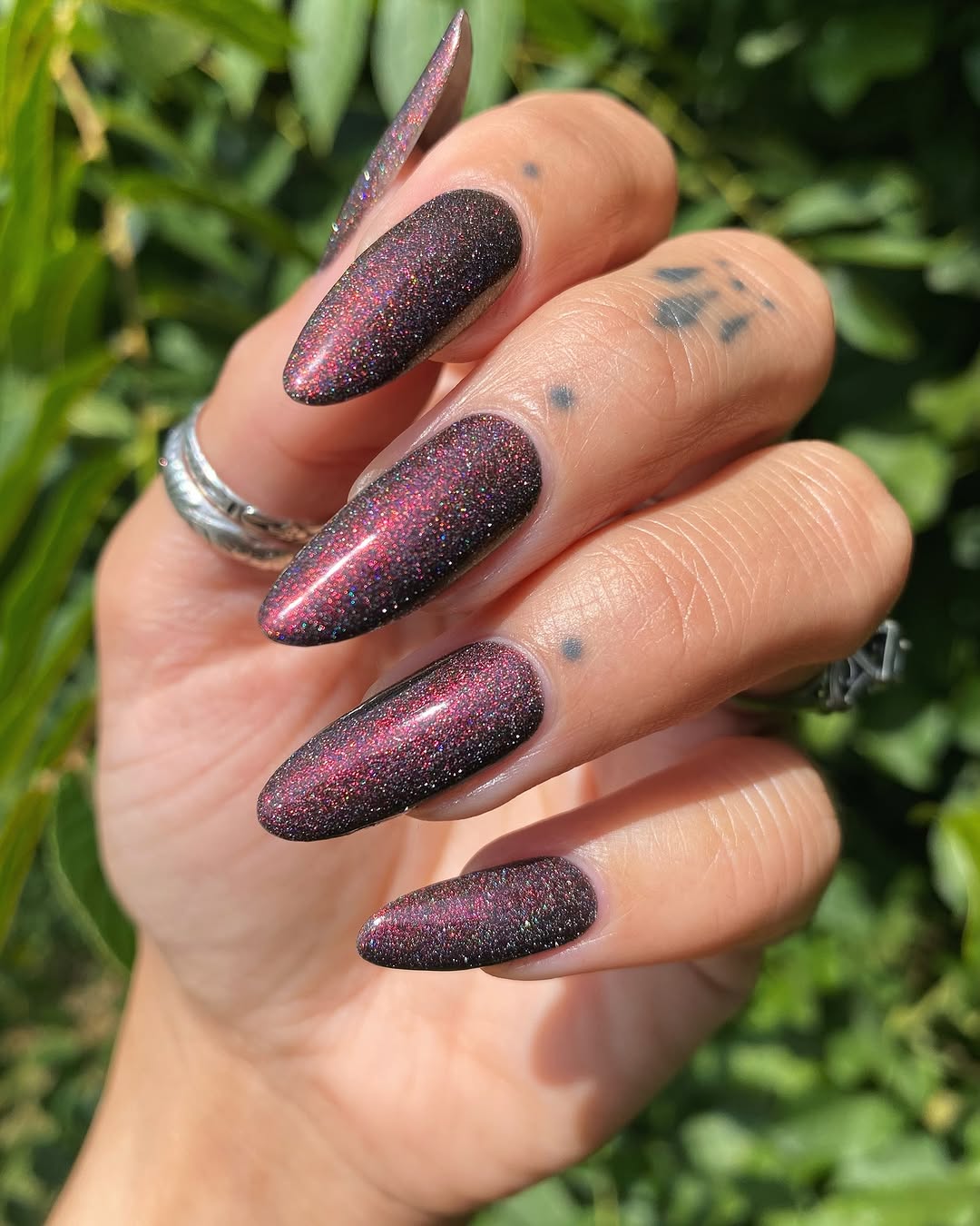 Lurid Lacquer- Looming Shadows Brown Holographic Shimmer Jelly Base Nail Polish