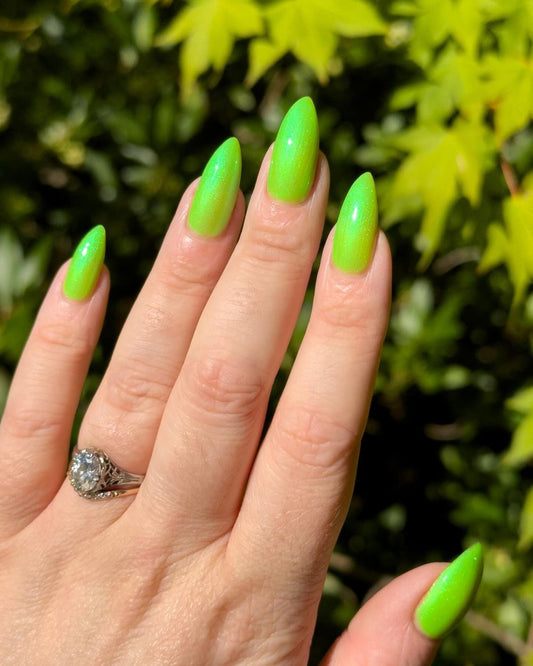 Lurid Lacquer- Plant Aunt Neon Green Summer I Love My Polish
