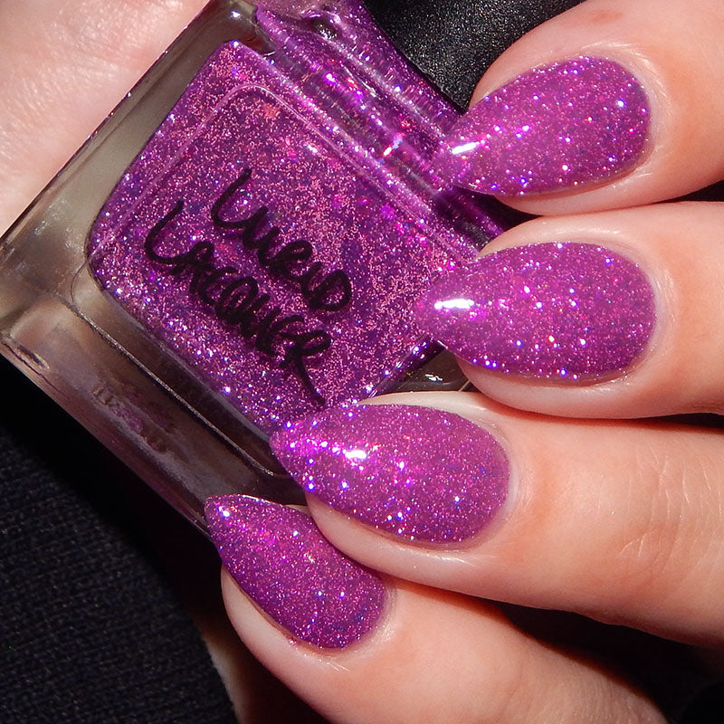 Lurid Lacquer- Your Bounty of Joy Pink Iridescent Flakies Nail Polish I Love My Polish