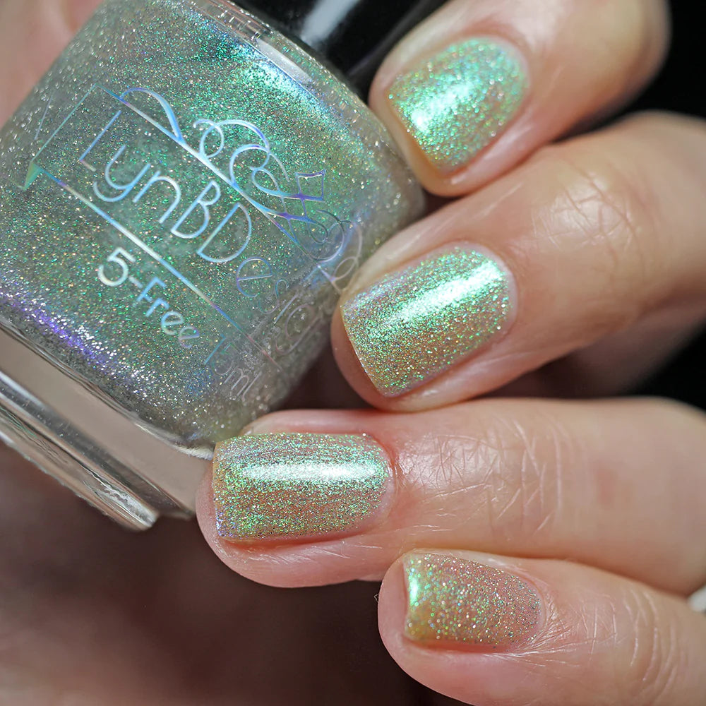 Lynb Design- Gumdrop Mountains Green Purple Iridescent Nail Polish I Love My Polish