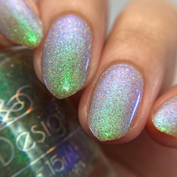 Lynb Design- Gumdrop Mountains Green Purple Iridescent Nail Polish I Love My Polish