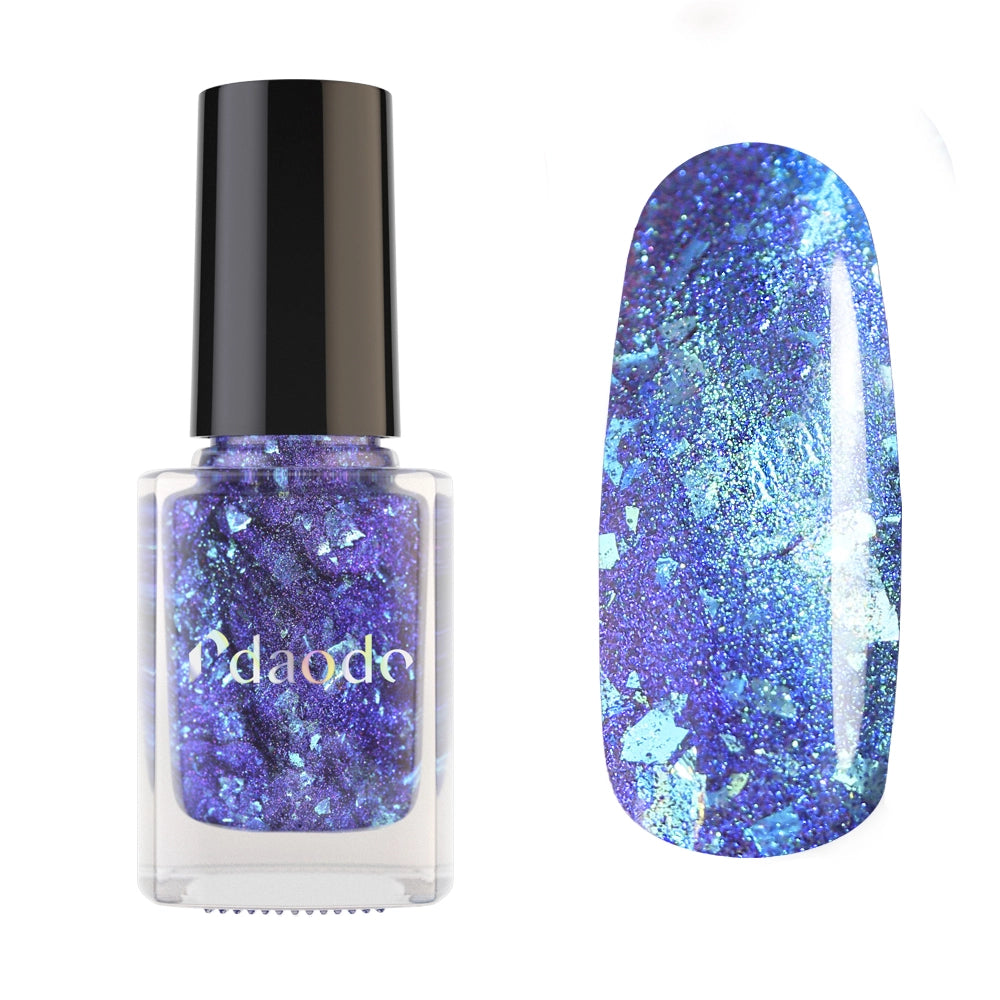 Masura- Daodo Magic Fire Blue with Green flakies Magnetic Nail Polish I Love My Polish