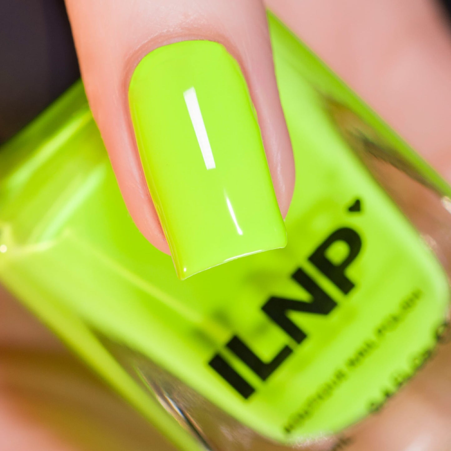 ILNP Playlist - Glowing Neon Lime Studio Color Nail Polish I Love My Polish