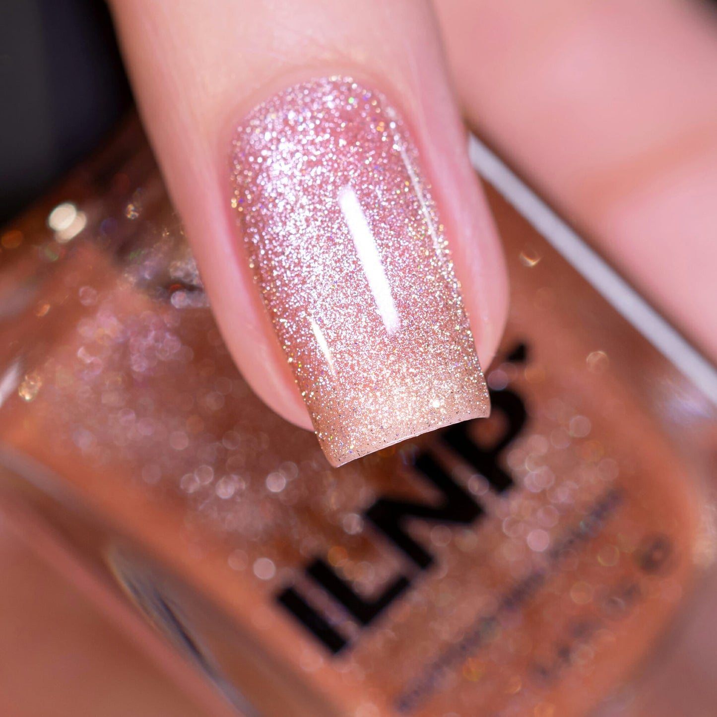 ILNP- Sandbar Sandy Beige Magnetic Holographic Nail Polish I Love My Polish