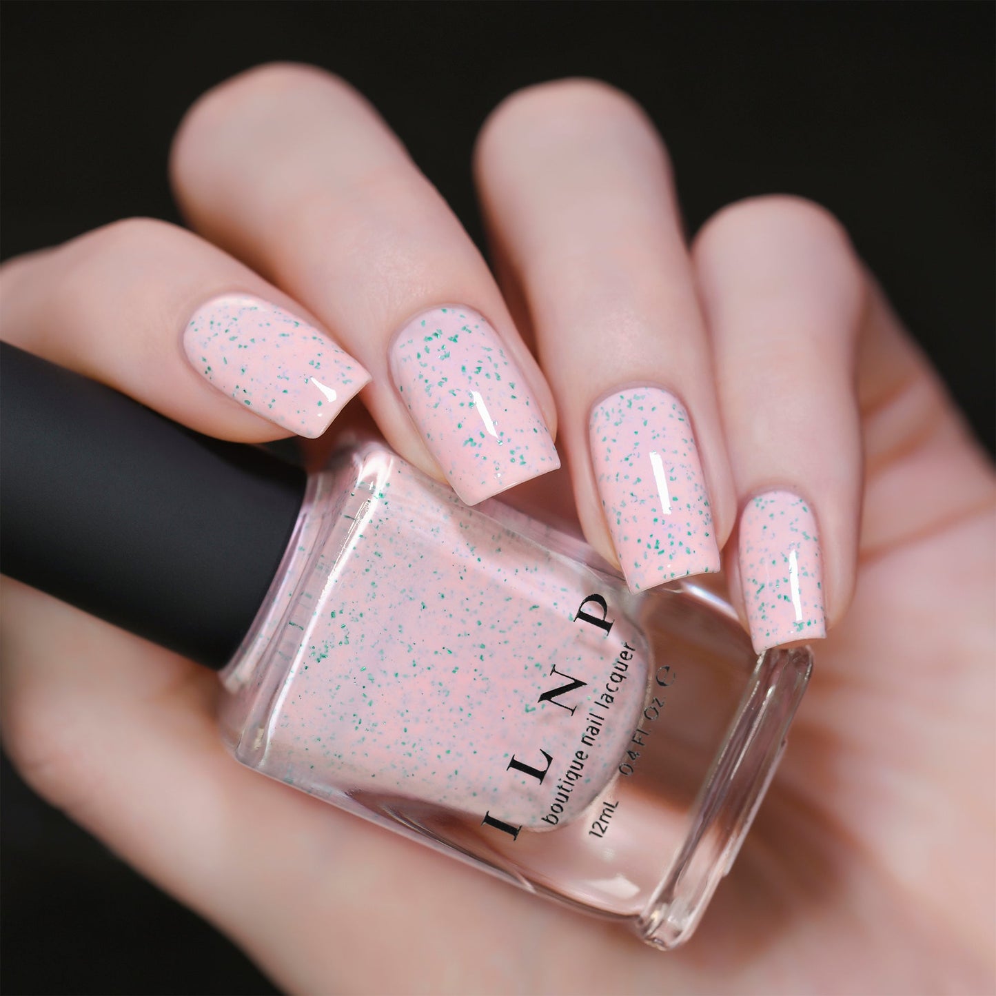 ILNP- With Sprinkles Delicate Macaron Pink Speckled Nail Polish I Love My Polish