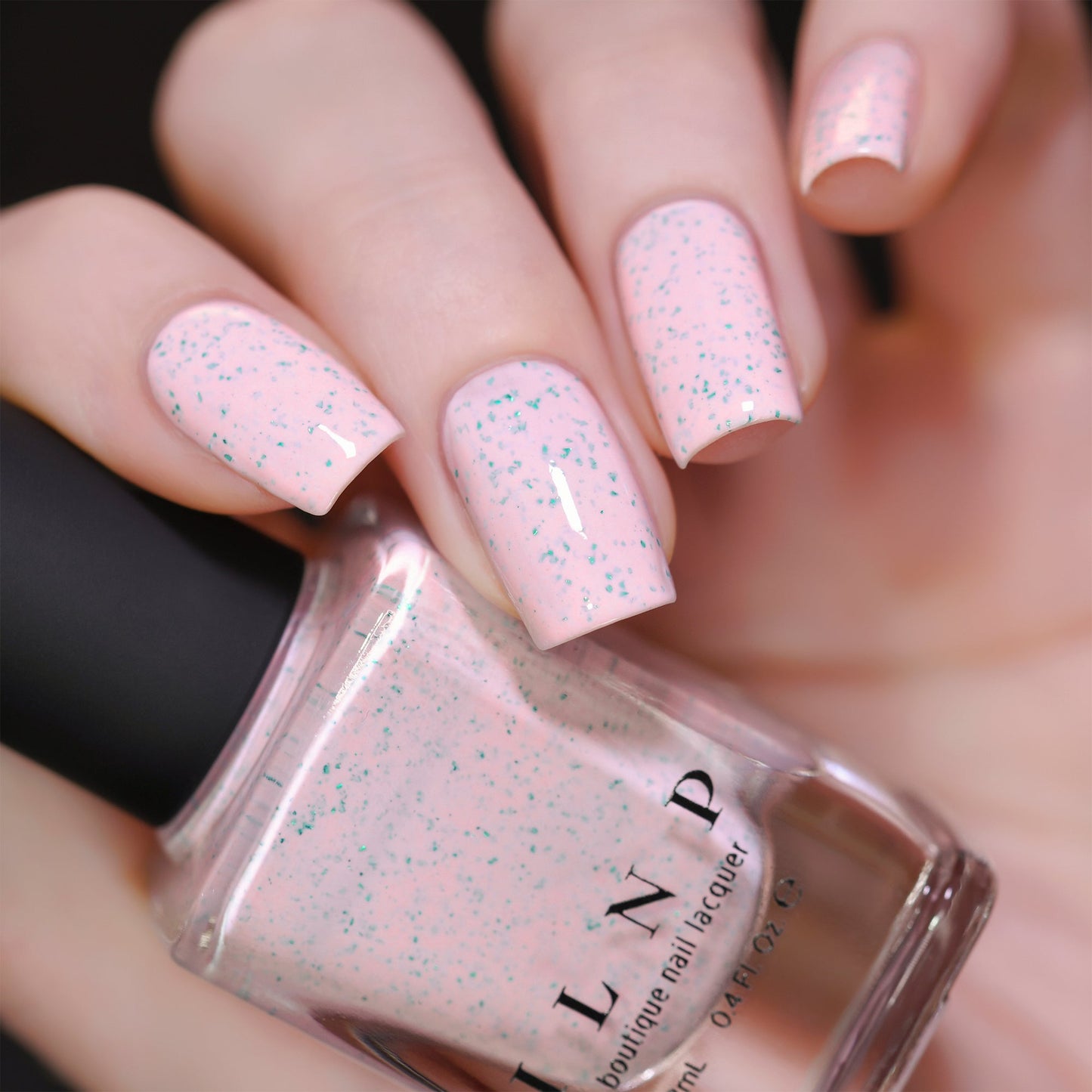 ILNP- With Sprinkles Delicate Macaron Pink Speckled Nail Polish I Love My Polish