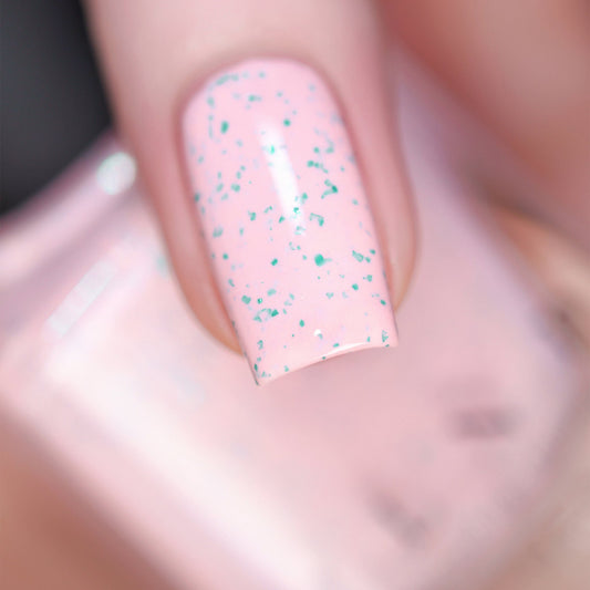 ILNP- With Sprinkles Delicate Macaron Pink Speckled Nail Polish I Love My Polish