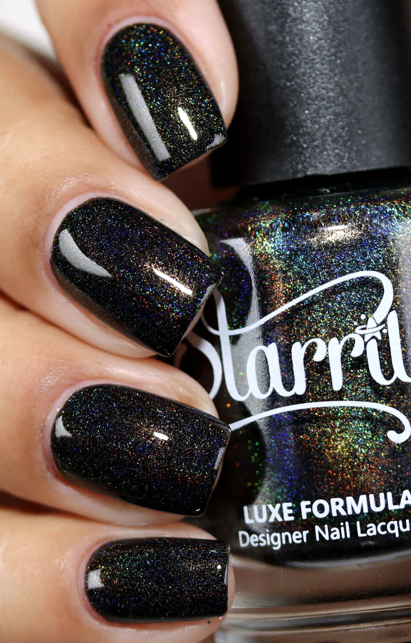 Starrily- Black Magic Black Holographic Nail Polish I Love My Polish