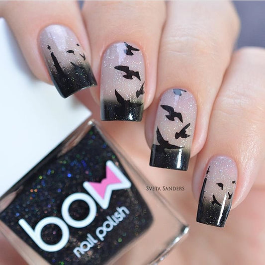 Bow Nail Polish -Thermo Top Coat Black I Love My Polish