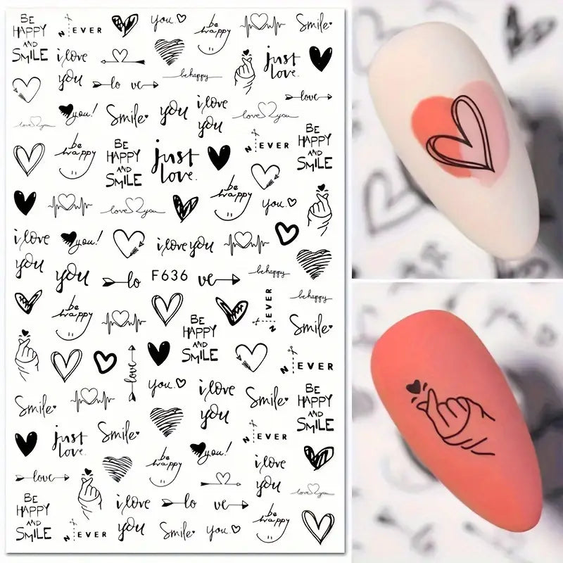 Valentine's Day Cute Couple Heart Stickers I Love My Polish
