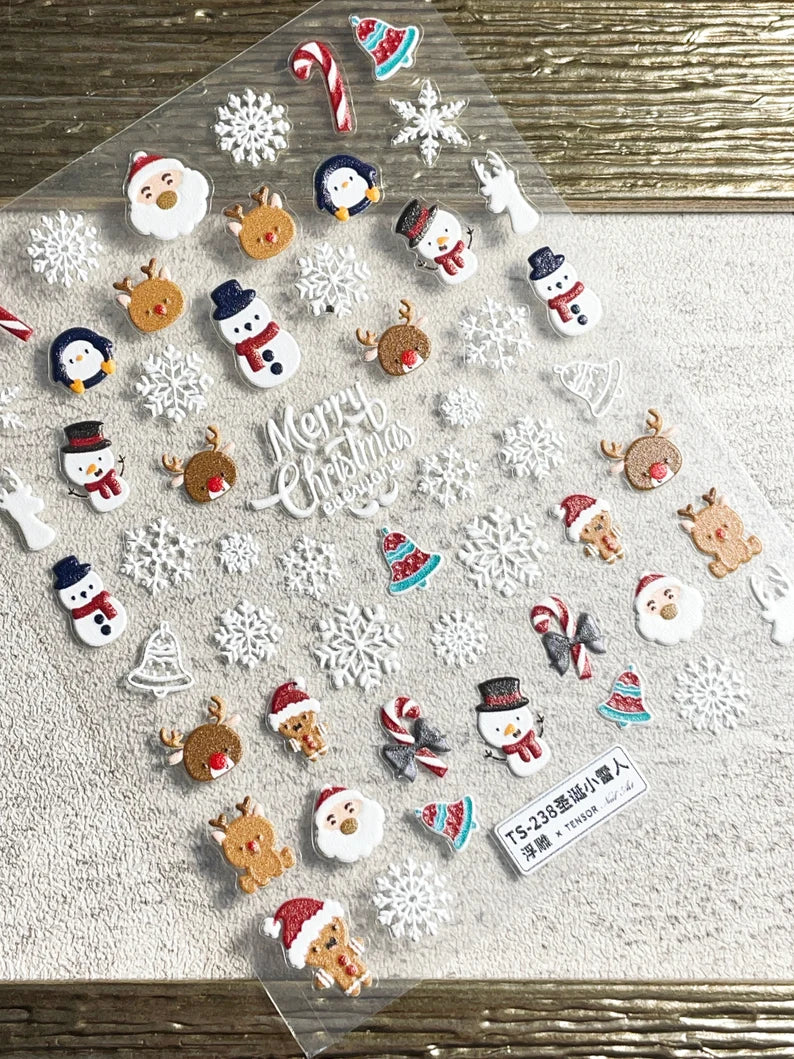 5D Christmas Nail Art Stickers