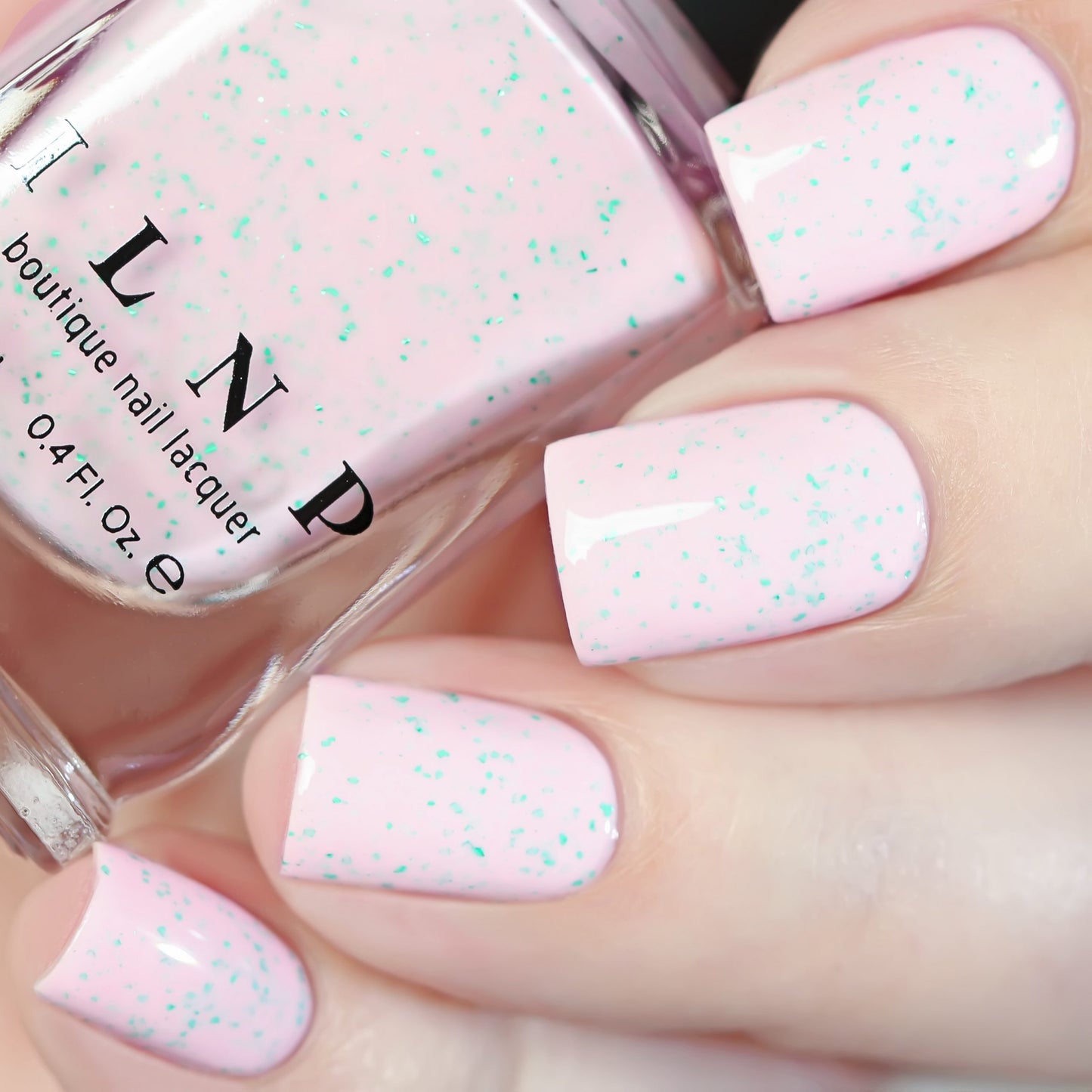 ILNP- With Sprinkles Delicate Macaron Pink Speckled Nail Polish I Love My Polish