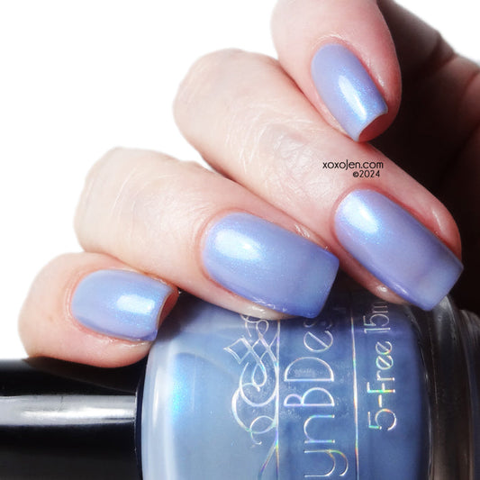 LynB Designs- Primrose To The Occasion Blue Shimmer Nail Polish I Love My Polish