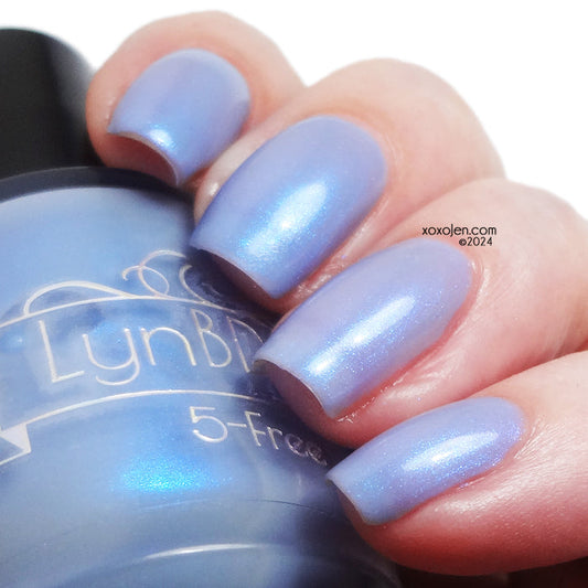 LynB Designs- Primrose To The Occasion Blue Shimmer Nail Polish I Love My Polish