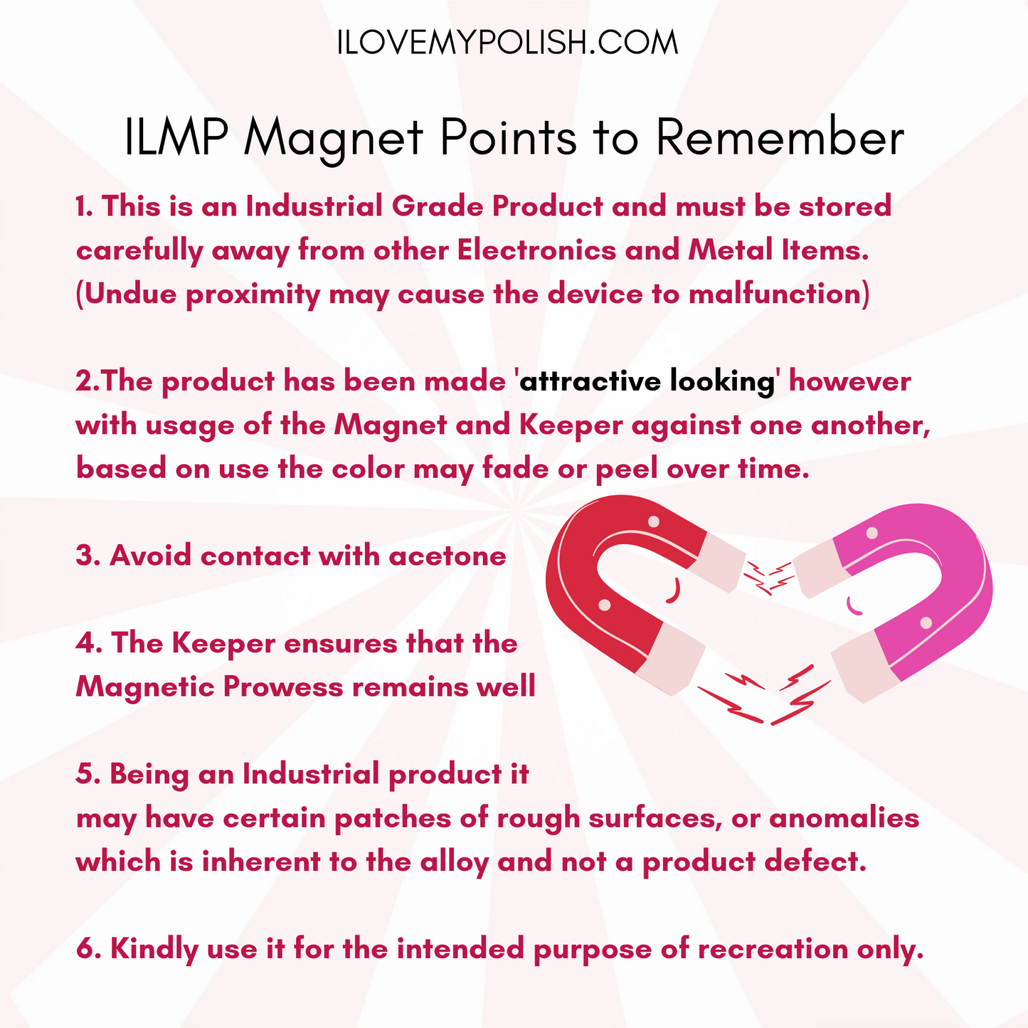 ILMP Horse-shoe Nail Magnet I Love My Polish