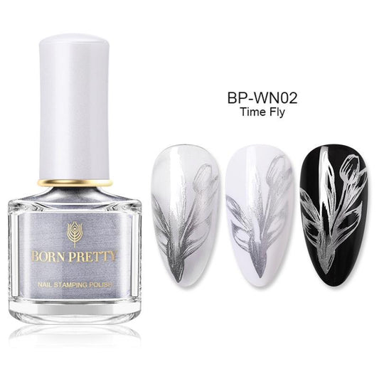 Born Pretty Silver Stamping Nail Polish I Love My Polish