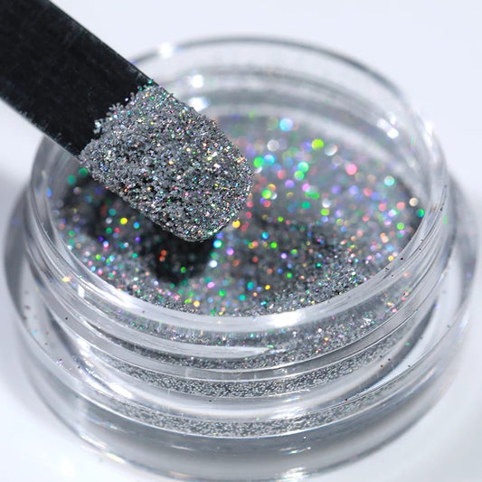 Silver Holographic Loose Nail Glitter Krupali