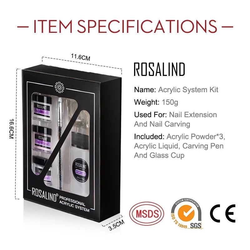 Rosalind Acrylic Nail Art Kit I Love My Polish