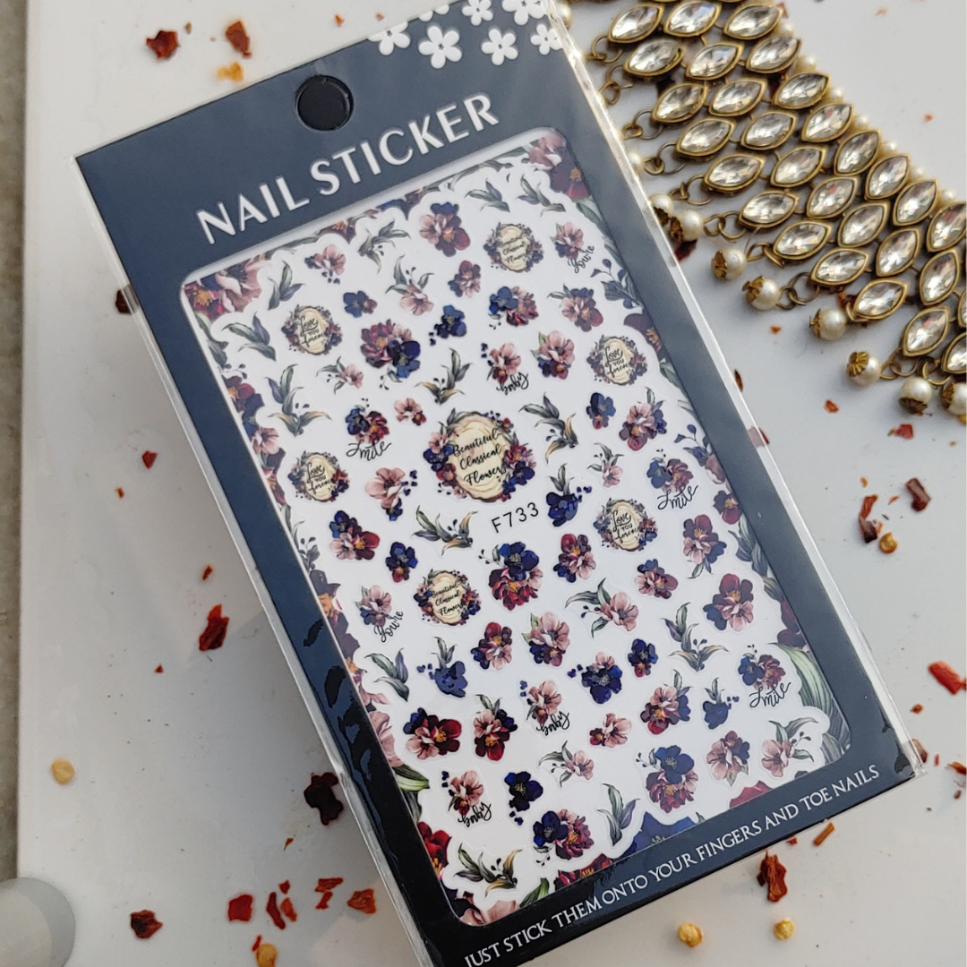 Vintage Floral Nail Stickers I Love My Polish