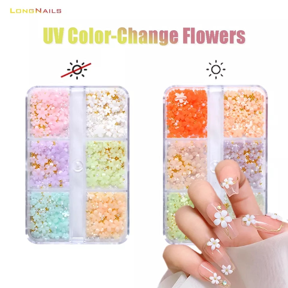 6 Color Pastel Flowers Nail Rhinestones I Love My Polish