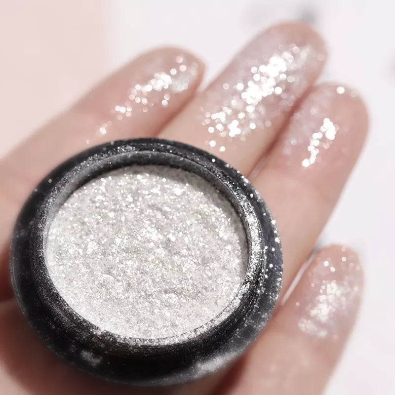 Mixed Silver and Mermaid Nail Powder Box I Love My Polish