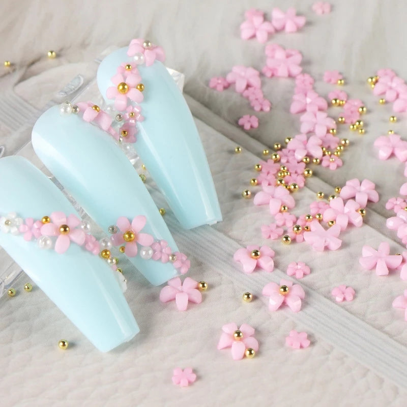 6 Color Pastel Flowers Nail Rhinestones I Love My Polish