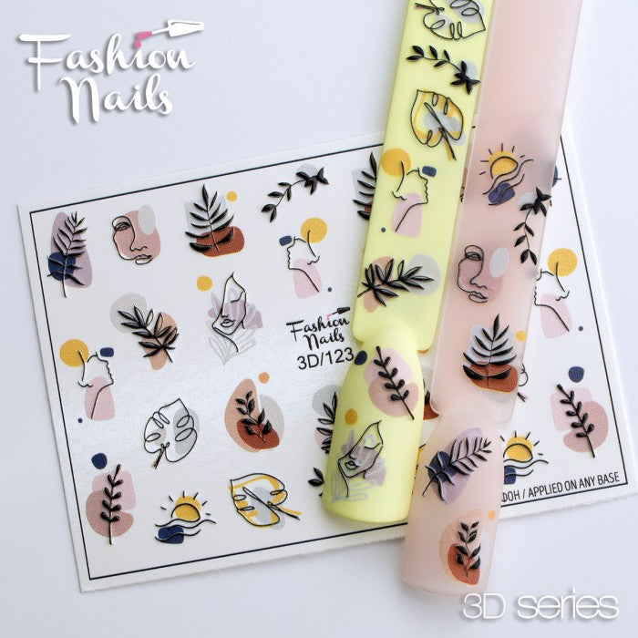 Fashion Nails Slider Design FN 3D- 123 I Love My Polish